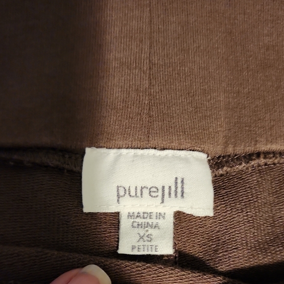 Brown Mini Skirt with Ruched Relaxed Style - Picture 2 of 7